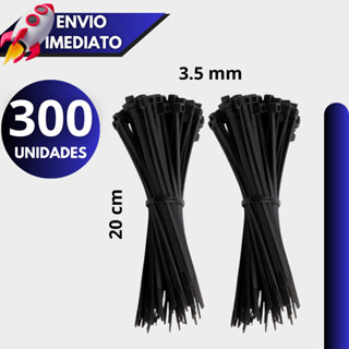 Kit 100/200/300 Abraçadeira Nylon Enforca Gato Cintas Plásticas 20cm x 3,5mm Resistente em Oferta na Shopee
