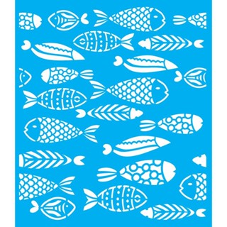 Stencil OPA 20x25 2857 Estamparia Peixes I em Oferta na Shopee