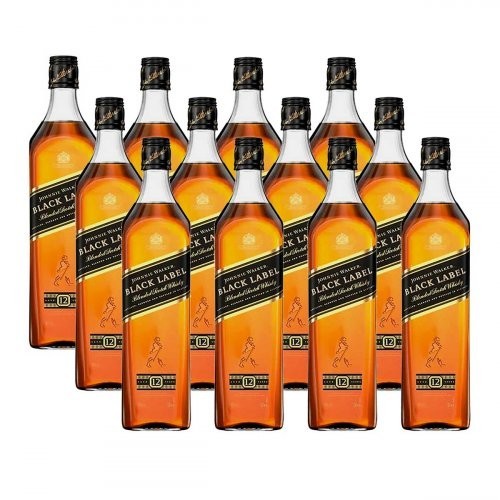 Whisky Escocês Johnnie Walker Black Label 12 anos 750ml Caixa com 12 unidades em Oferta na Shopee