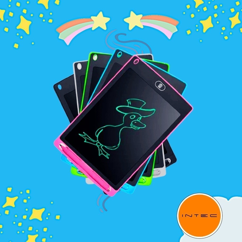 Lousa mágica tablet infantil digital 8,5 polegadas lcd cores variadas