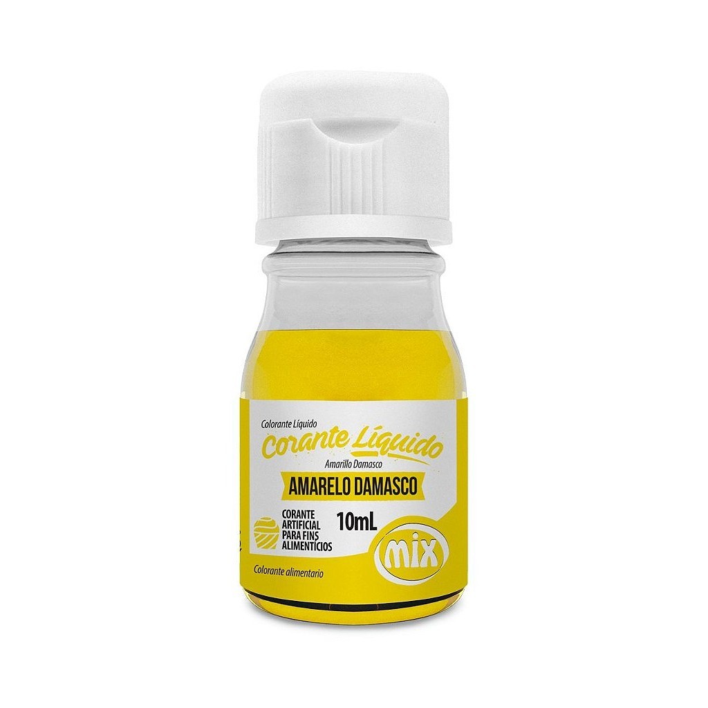 Corante liquido Amarelo Damasco 10ml Mix