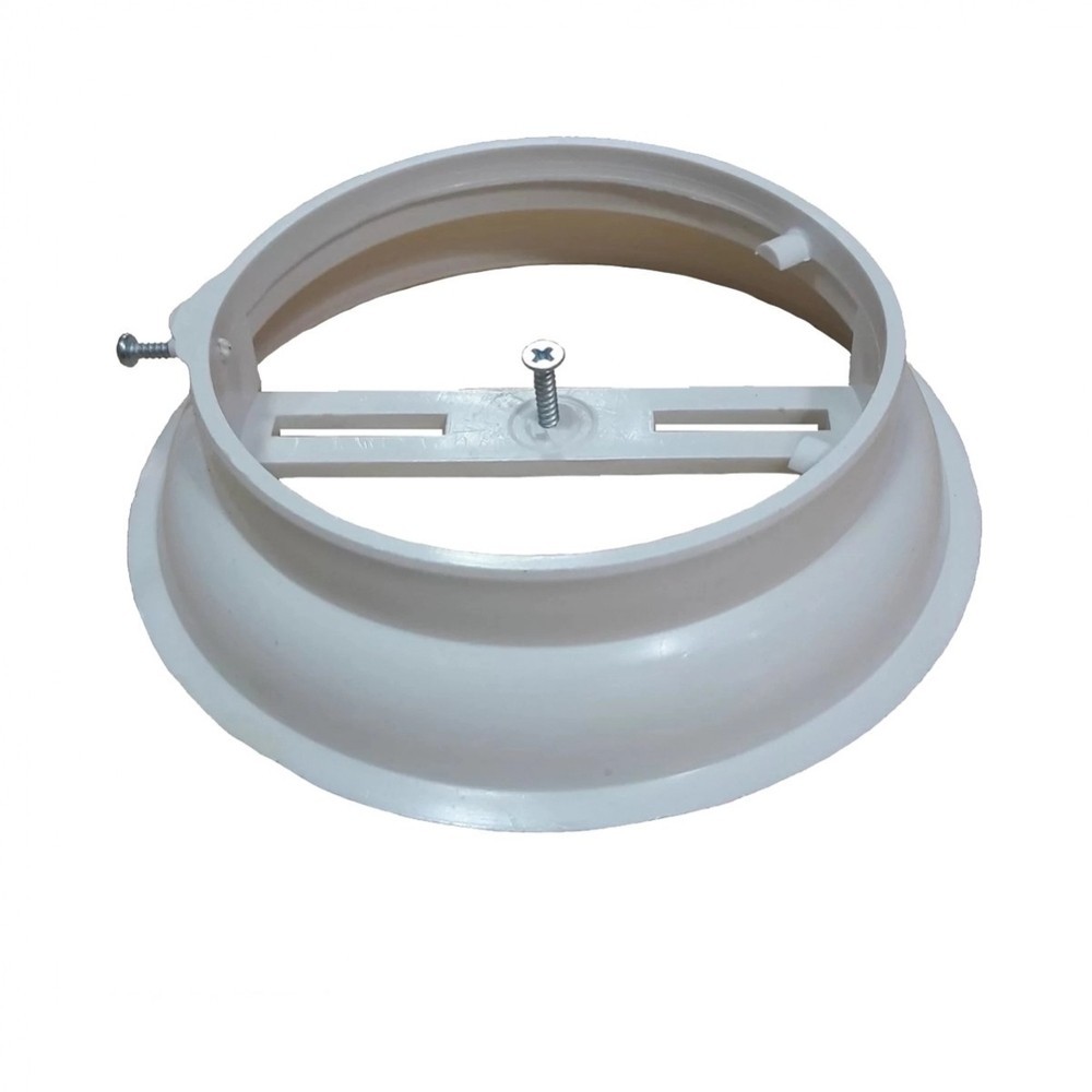 Kit 3 Suporte Luminária Plafon Plástico Branco Sem Soquete