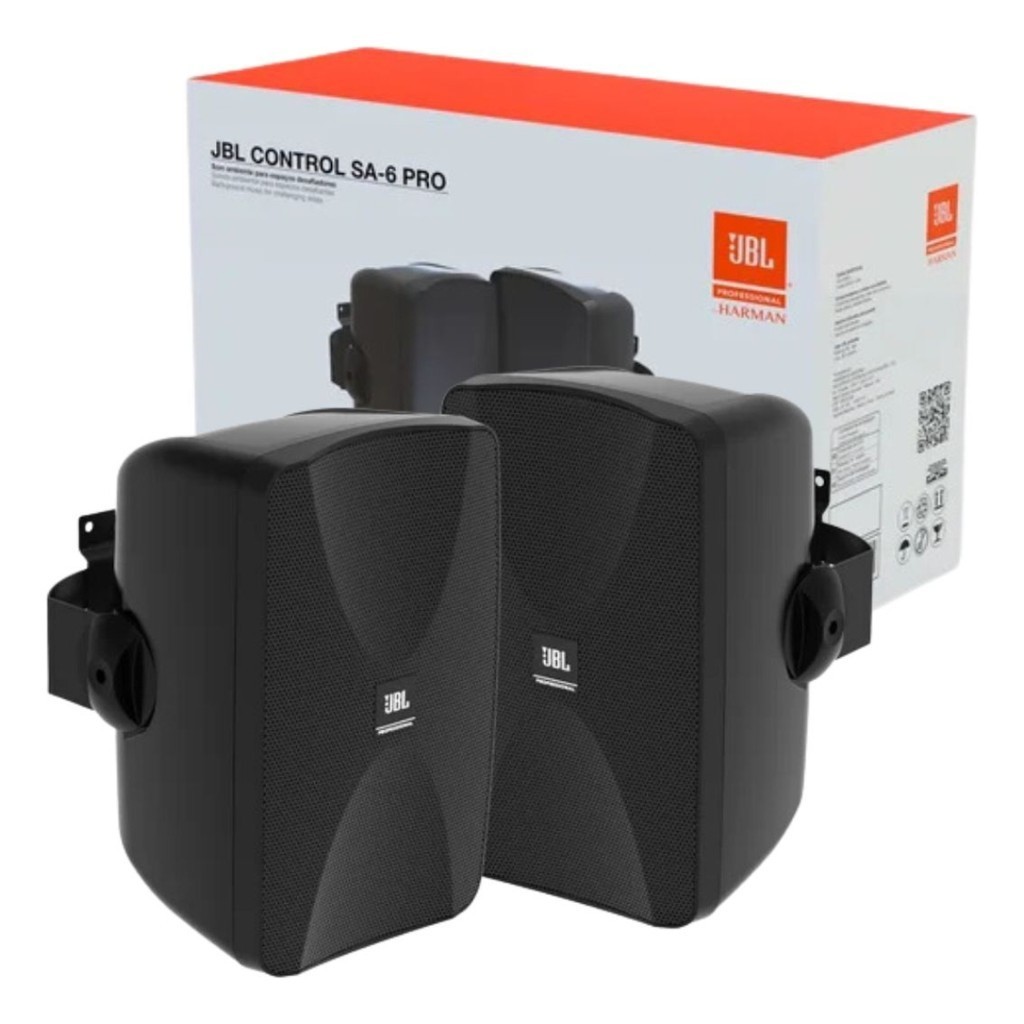 Par de Caixas JBL Control SA-6 PRO Passiva Preta - 100 Watts RMS em Oferta na Shopee