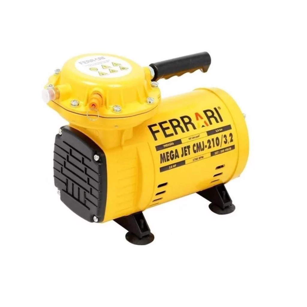 Moto Compressor Ar Direto Ferrari Mega Jet Cmj-210 Bivolt
