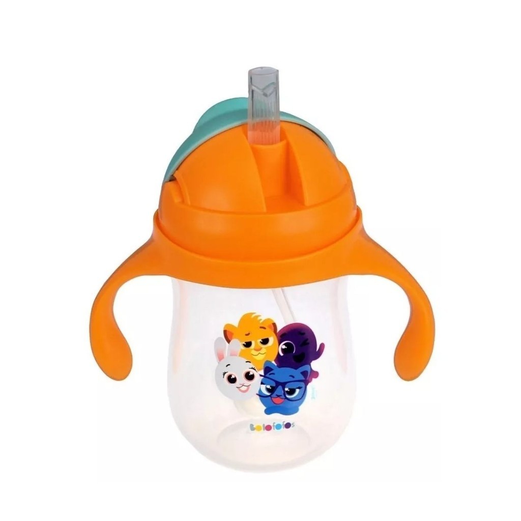 Copo De Transição Bolofofo Infantil Pra Bebê 360ml Treinamento Prático Com Alça e Bico De Silicone Bpa Seguro - Zoop