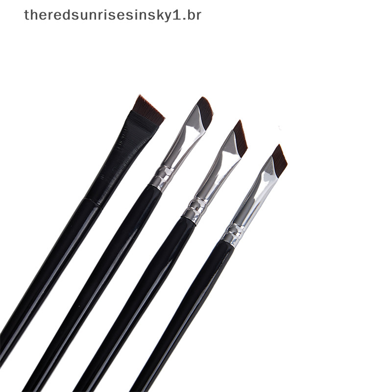 Novo Estilo 6 Pcs Upgrade Blade Eyeliner Escova Para Sobrancelhas Ultra Fina Ângulo Fino Lisa Sob Os Olhos Colocar Maquiagem Brush .