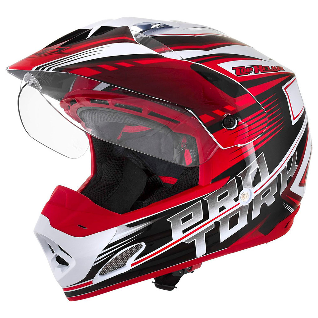 Capacete Moto Fechado TH1 Vision New Adventure Viseira Cristal Inmetro Tamanho 60 - Pro Tork