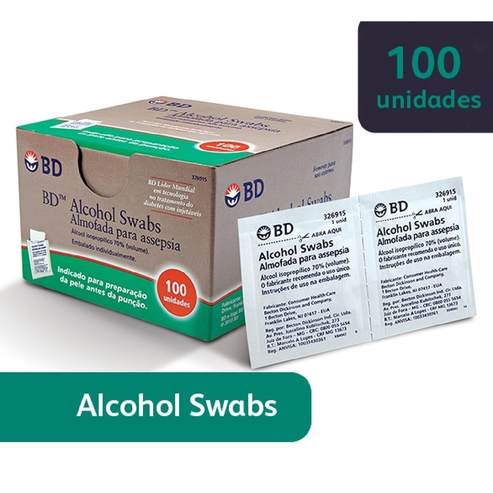 Alcool BD Swabs 70% 100 Saches - Health