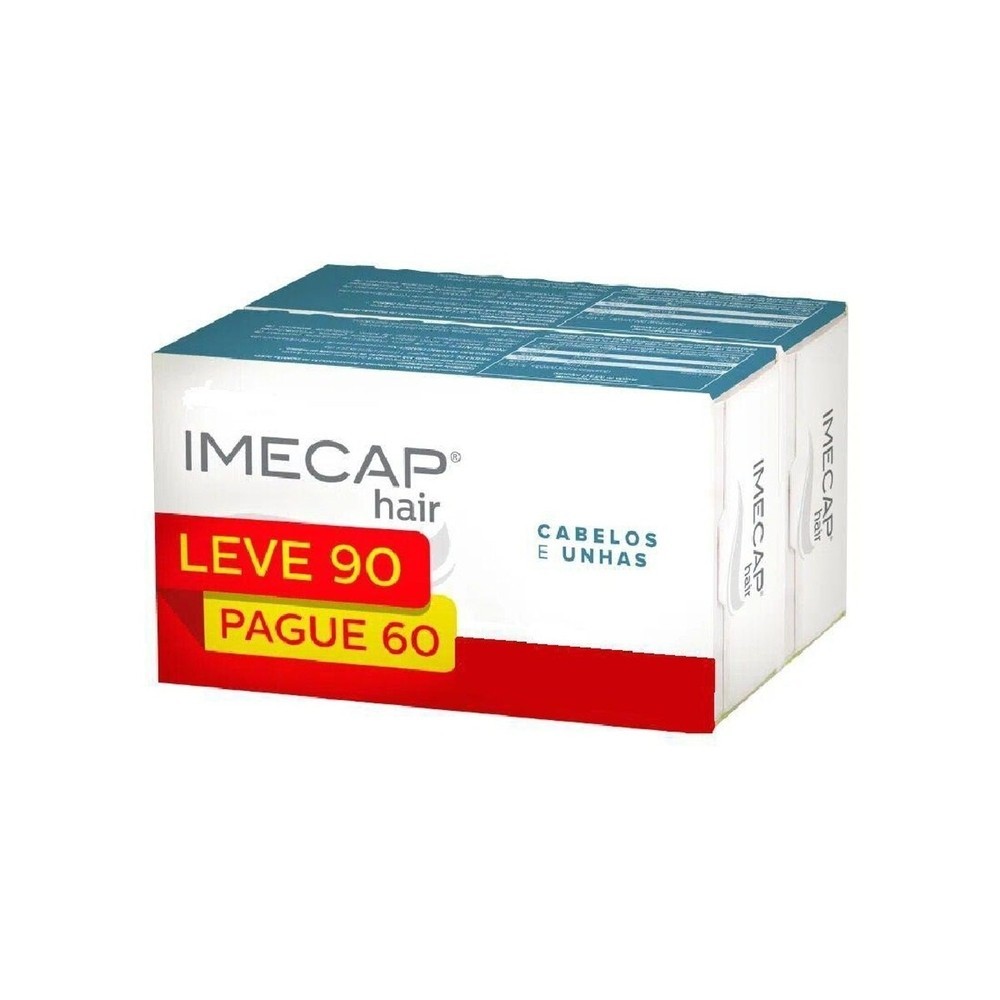 Kit Imecap Hair Cabelos e Unhas Leve 90 Pague 60 Capsulas em Oferta na Shopee