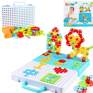 Kit Ferramenta Infantil Parafusadeira Brinquedo De Montar Maleta Creativa Criativa Creative em Oferta na Shopee