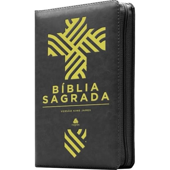 Bíblia Sagrada King James com Zíper | Letra Normal | Preta