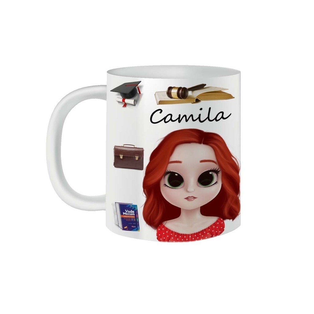 Caneca Personalizada Profissão Advogado Direito Avatar Nome