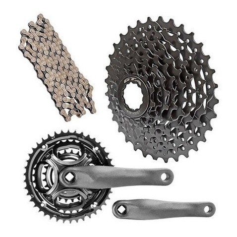 Kit Relação Cassete Corrente E Pedivela De 8v Para Bicicleta em Oferta na Shopee