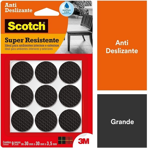 Protetor ANTI-RISCO Redondo Preto Grande 9 UND em Oferta na Shopee