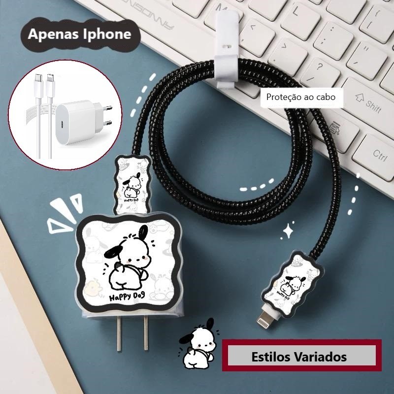 Kit de Capa Protetora Linha De Mola Cordão De Enrolamento Arame Para Cabo Carregador Turbo Cabo Fonte de iPhone Tommy em Oferta na Shopee