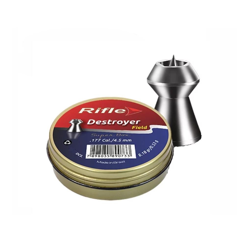 Chumbinho Rifle Field Destroyer 4,5mm Com 250 Und em Oferta na Shopee