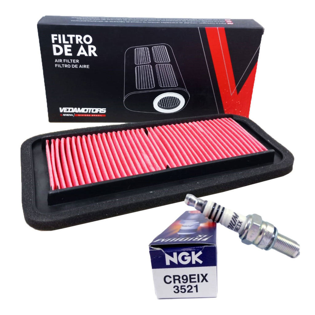 Filtro de Ar + Vela Iridium Ngk Fz15 150 Abs 2023-2024 em Oferta na Shopee