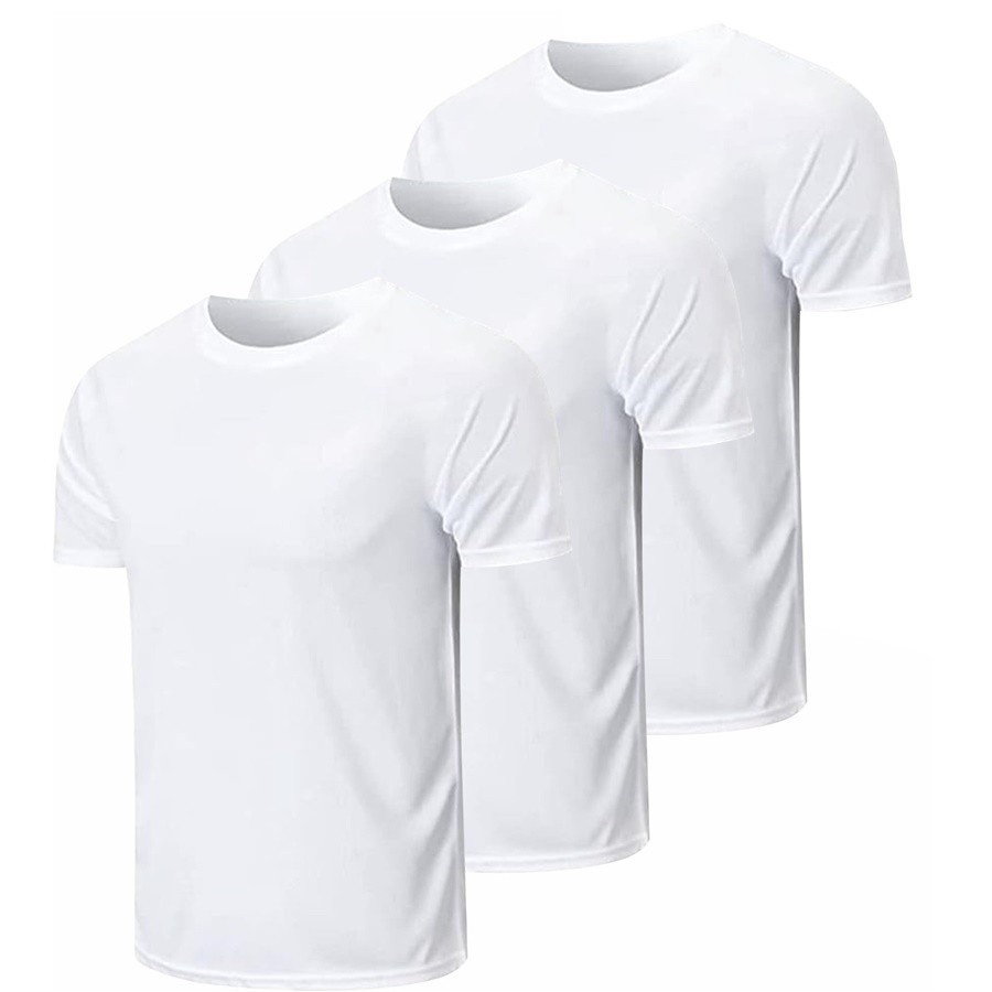 Kit 3 Camisetas camisas  Premium Masculinas Básicas 100% Algodão basica em Oferta na Shopee