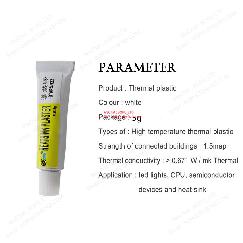 1/5 Pçs 5g Almofadas Térmicas Condutoras Dissipador De Calor Gesso Cola Adesiva Viscosa Para Chip IC cooler Radiador Res