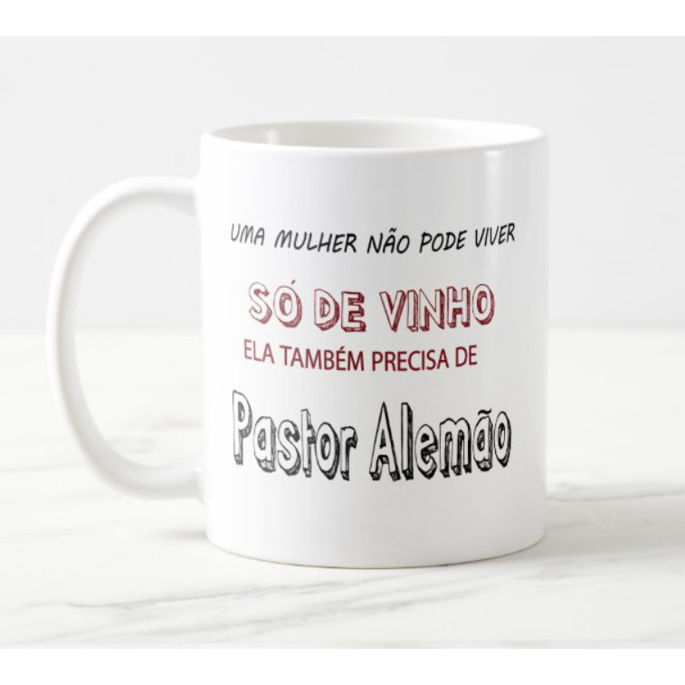 Caneca Cachorro Raça Pastor Alemão