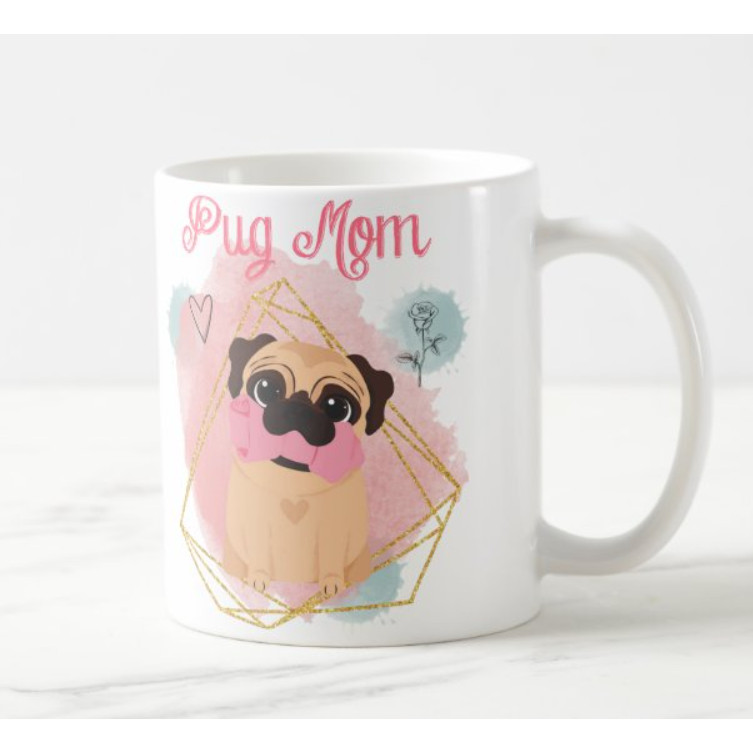 Caneca Cachorro Pug Mãe de Pug