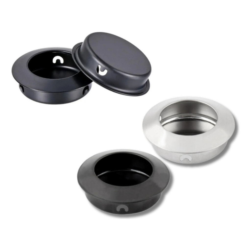 Kit 15 Puxadores Embutidos Gavetas Moveis PRETO