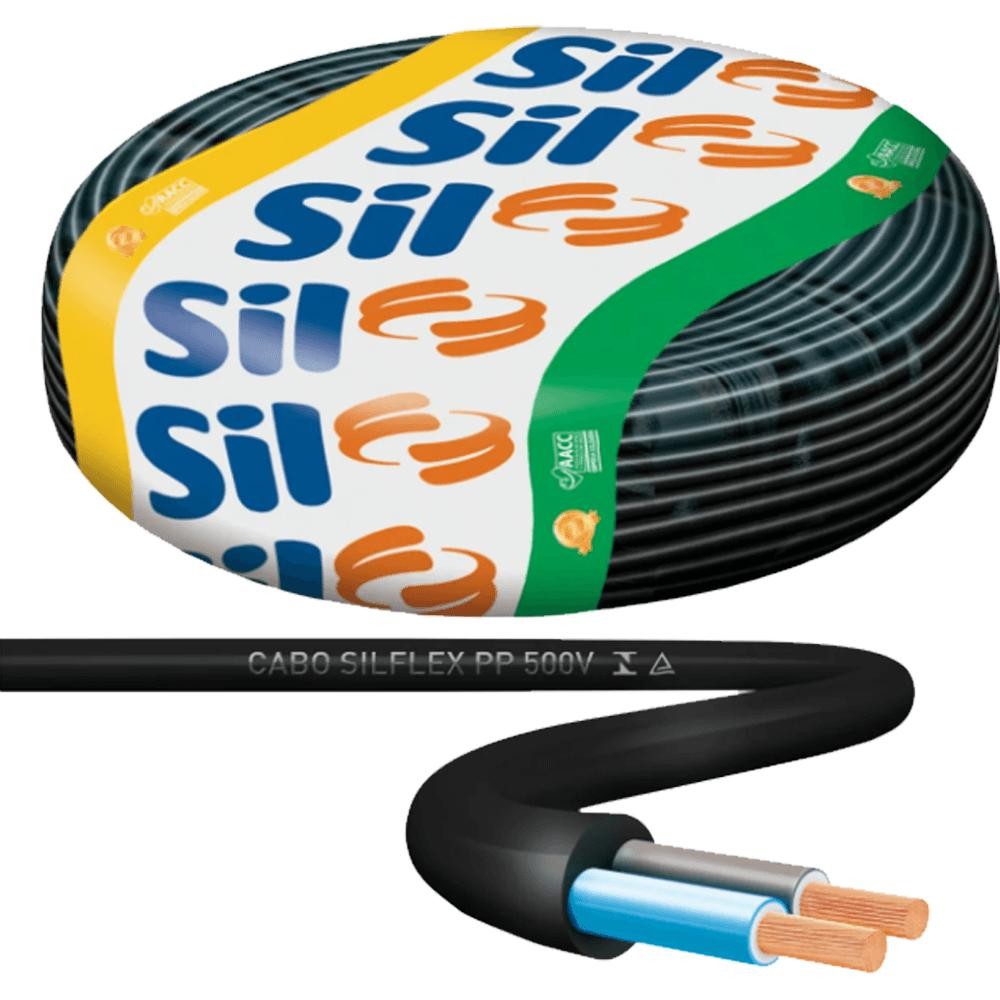 Rolo 100 Metros Cabo Elétrico PP Sil 2x1,5mm em Oferta na Shopee