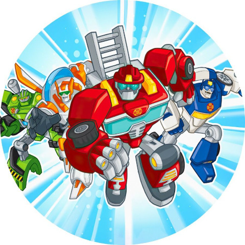 NOVO Painel Festa Infantil Redondo TRANSFORMERS RESCUE BOTS + Arco, Suporte incluso. Fazemos personalizado com qualquer tema. Confeccionado em Lona fosca, impressão de alta resolução. cenário , p/ Decoração