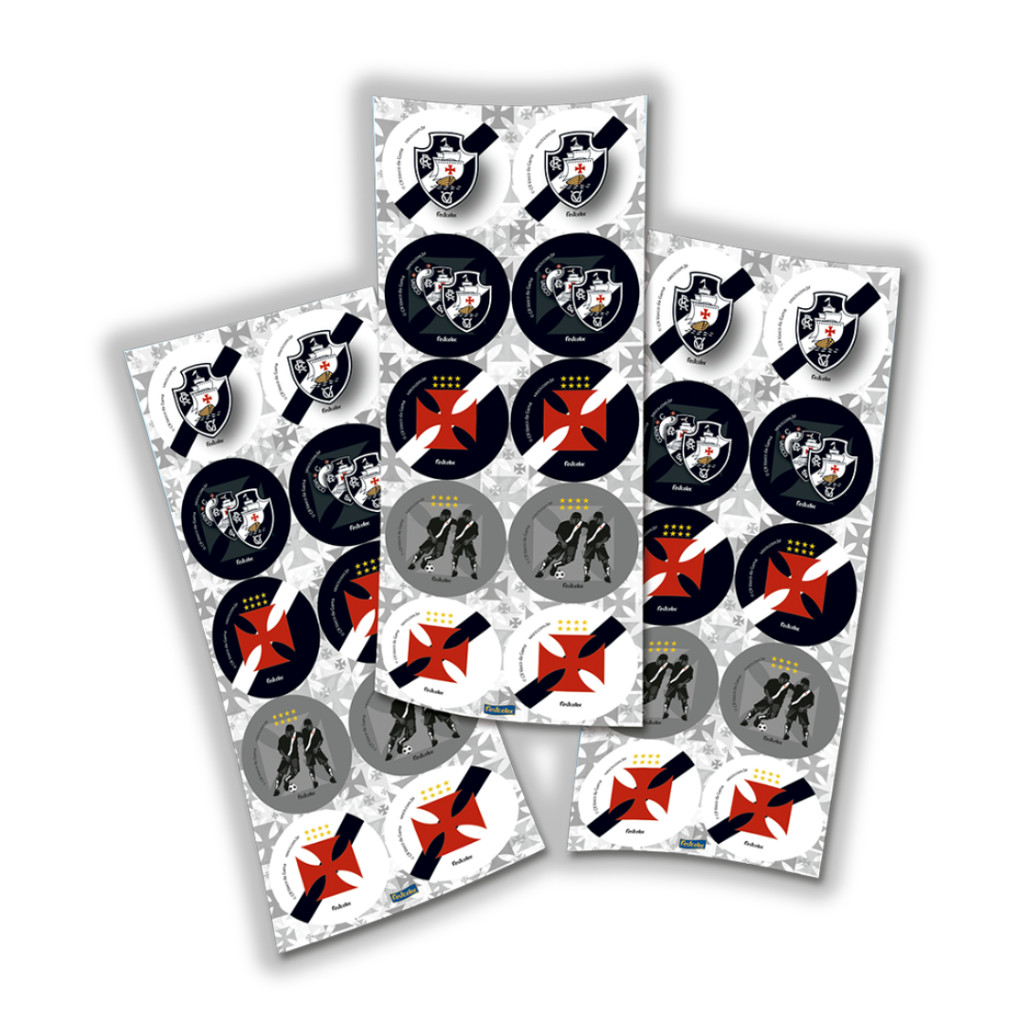 30 ~150 ADESIVO VASCO DA GAMA OFICIAL  REDONDO  FESTCOLOR