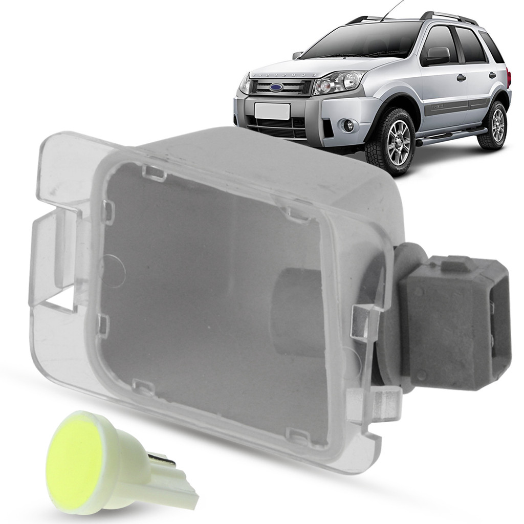 Lanterna Luz De Placa + Soquete e LED Ford Ecosport 2003 2004 2005 2006 2007 2008 2009 2010 2011 2012