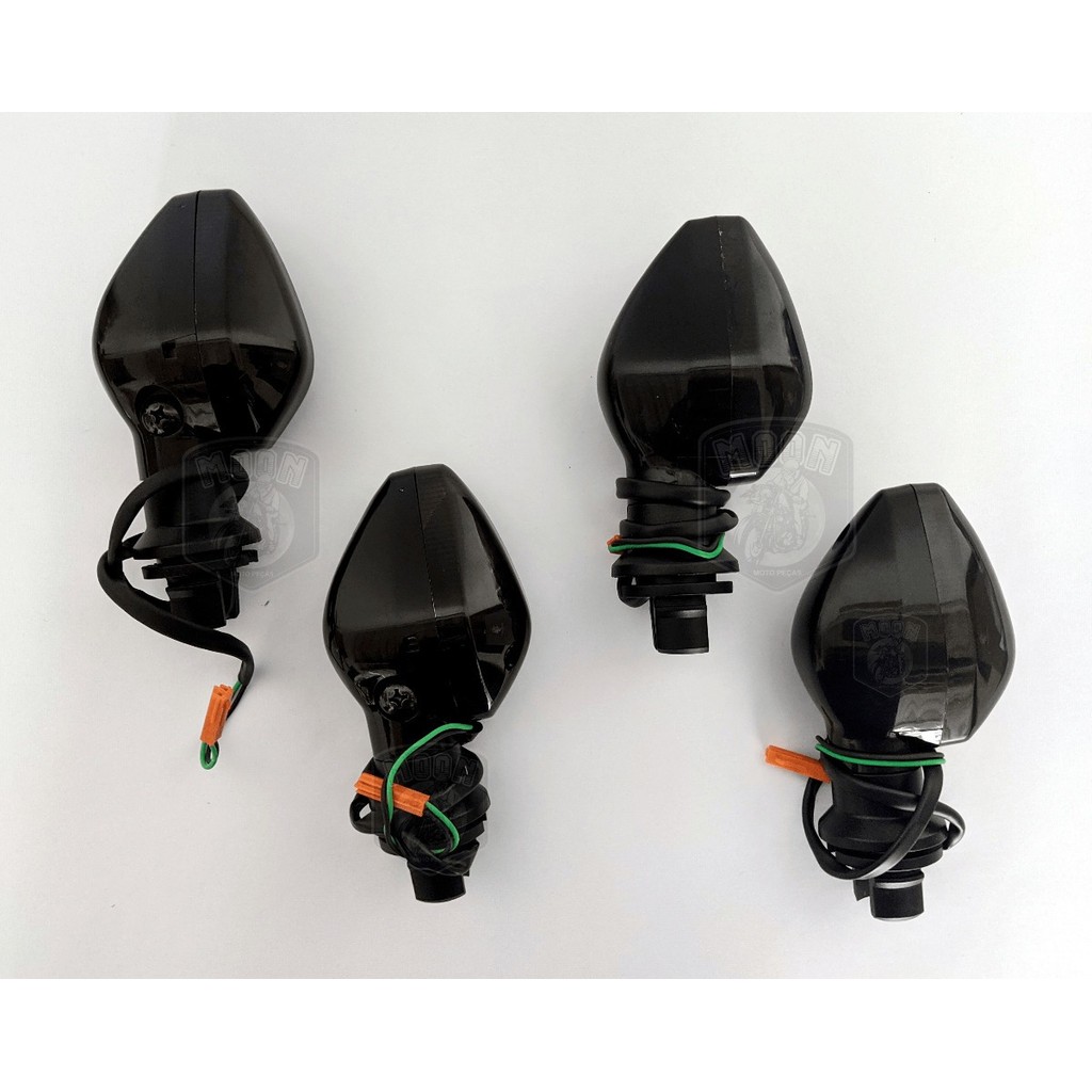 Detalhes do 4 Seta Moto Titan 160 2014 Lente Fume Gvs Original Lampada