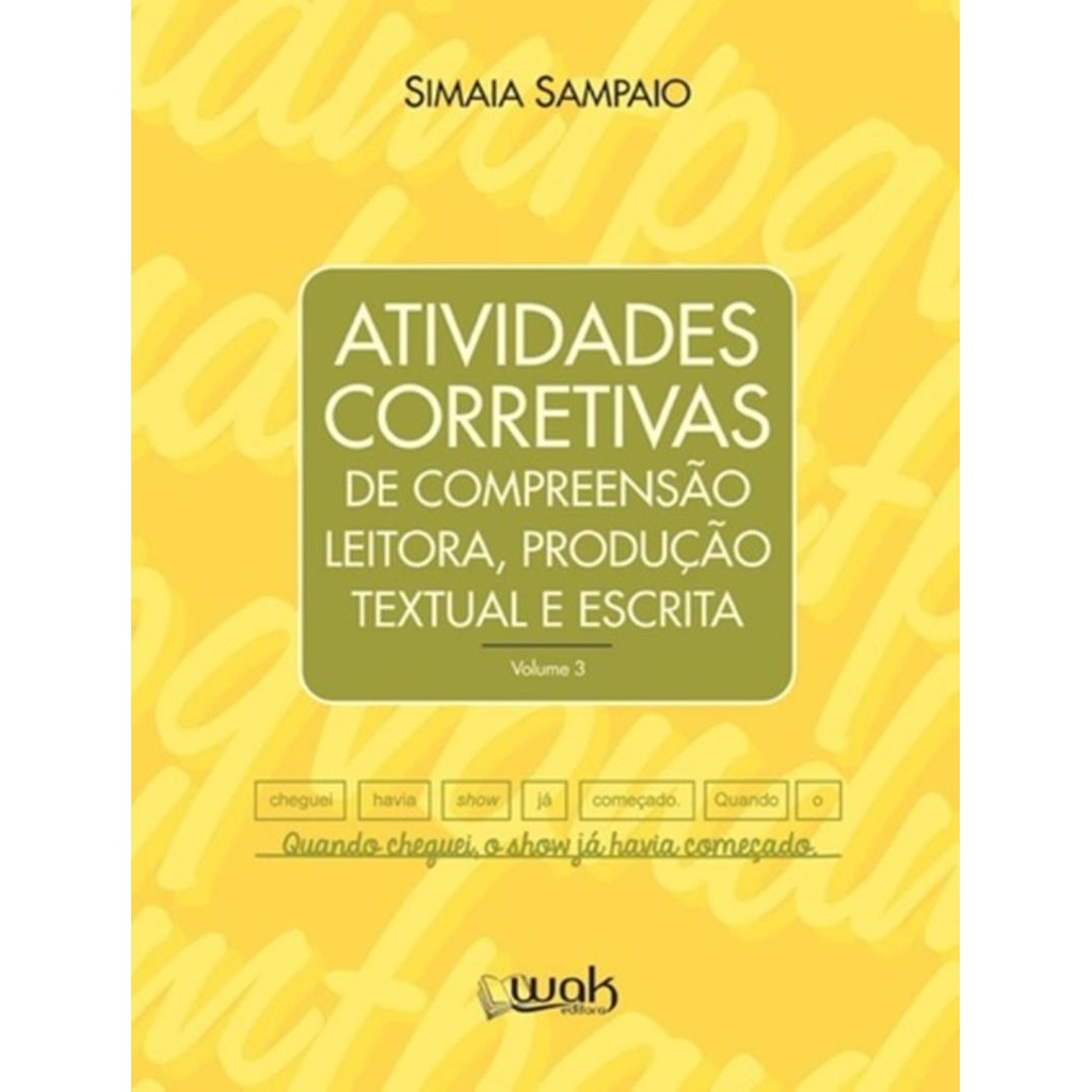 Livro - Atividades Corretivas De Compreensao Leitora, Producao Tex