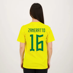 Camisa Brasil Zaneratto 16 Amarela
