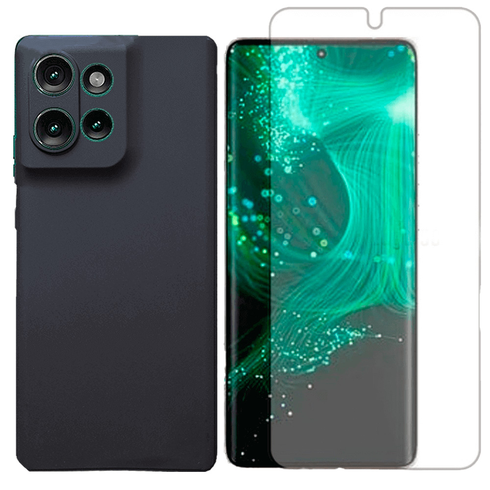 Capa Capinha Case Para Moto Edge 50 5G + Pelicula Hidrogel