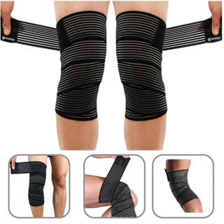 Kit 2 Faixas de Compressão Multiuso Treino Proteção Joelho Elástica Ajustável em Oferta na Shopee