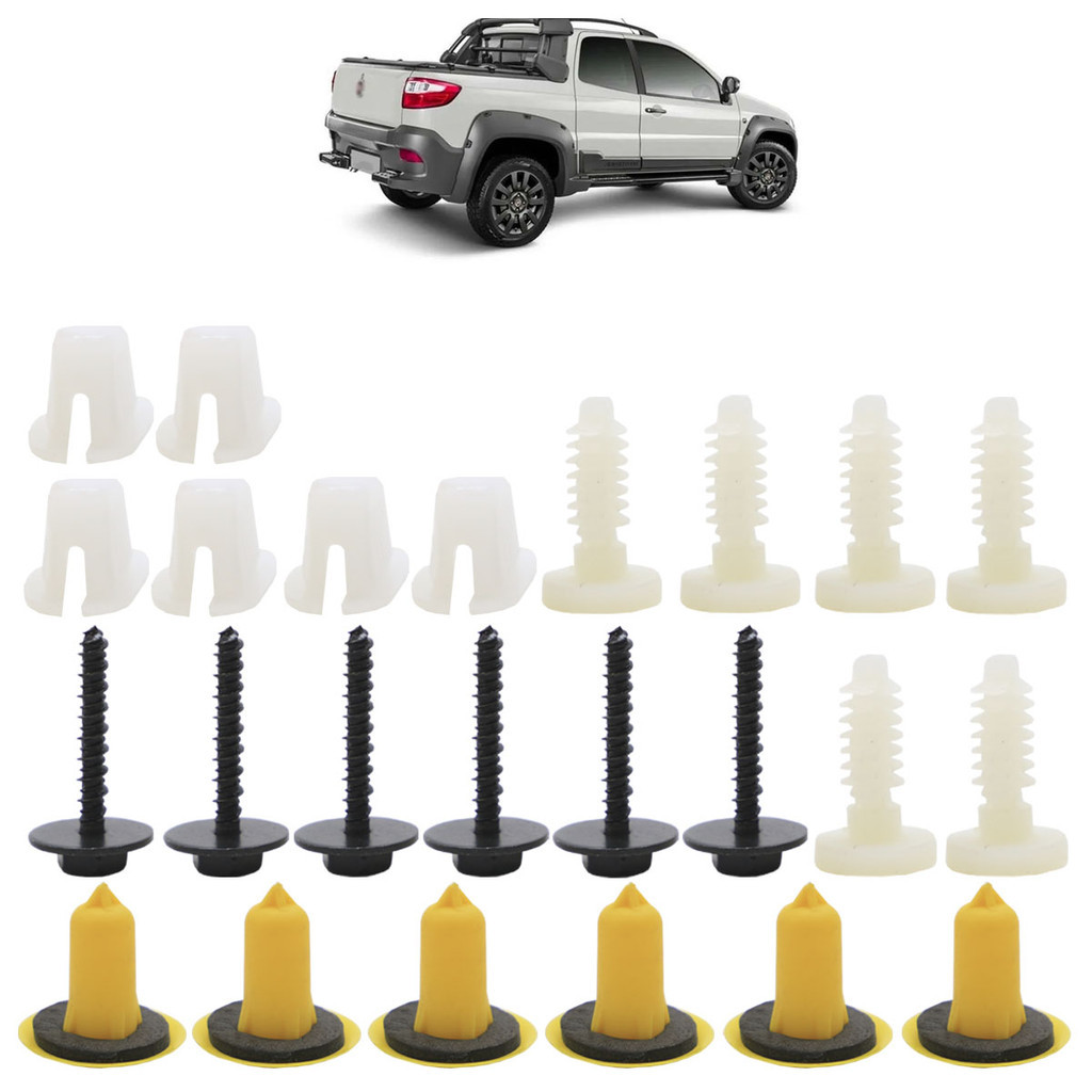 Kit Grampo Presilha Strada Adventure Locker 2014 2015 2016 2017 2018 2019 2020 Moldura Paralama Traseiro  24 Peças - Spare Parts and Accessories for Vehicles