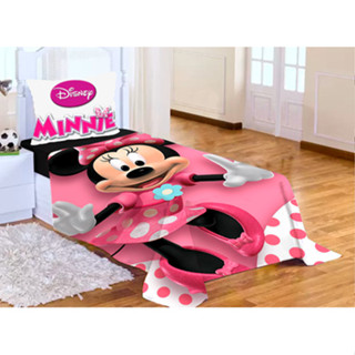 Lençol Cobre Leito Solteiro + Fronha MINNIE ROSA em Oferta na Shopee