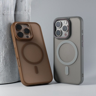 Proteção Da Moldura Lente De Metal Capa Protetora Magnética Fosca Para iPhone 16 15 14 13 12 11 Pro Max Luxo Magsafe em Oferta na Shopee