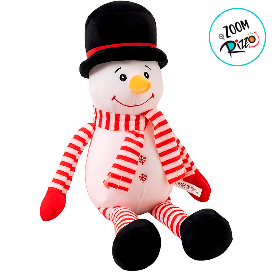 Boneco de Neve de Pelúcia Listrado - 40cm - 1 unidade - Rizzo — imagem 2 de 2