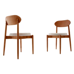 Conjunto com 2 cadeiras Ballare em Madeira Maciça para Sala de Jantar