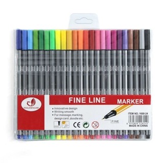 Kit C/ 24 Canetas Coloridas Fine Line Ponta Fina 0.4 mm em Oferta na Shopee