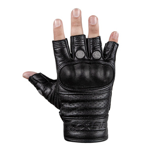 Luva Moto Texx Liberty Meio Dedo Couro Protetor Motociclista em Oferta na Shopee