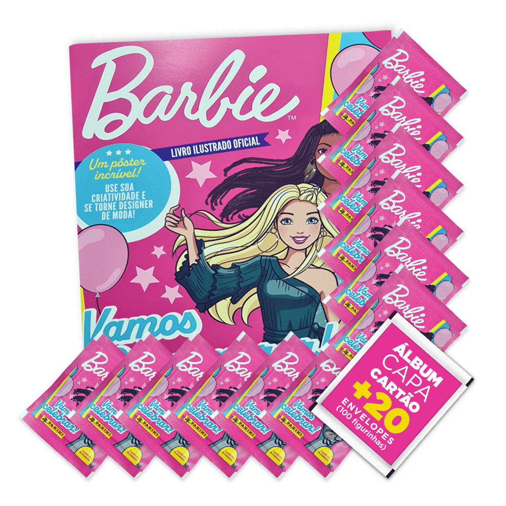 Barbie Vamos Comemorar: Álbum + 100 Figurinhas (20 Env) Oficial Panini em Oferta na Shopee