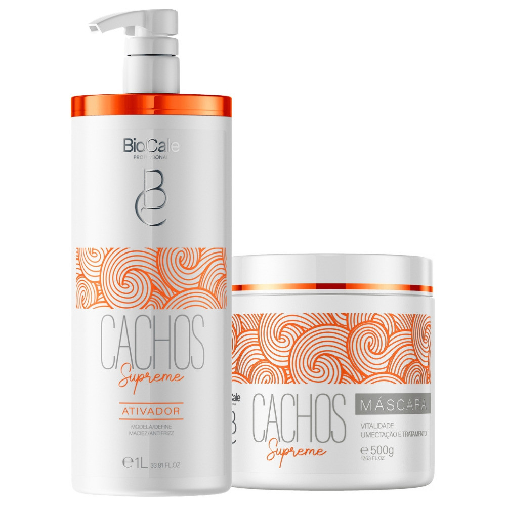 Biocale - Kit Ativador De Cachos Supreme 1L + Máscara 500g