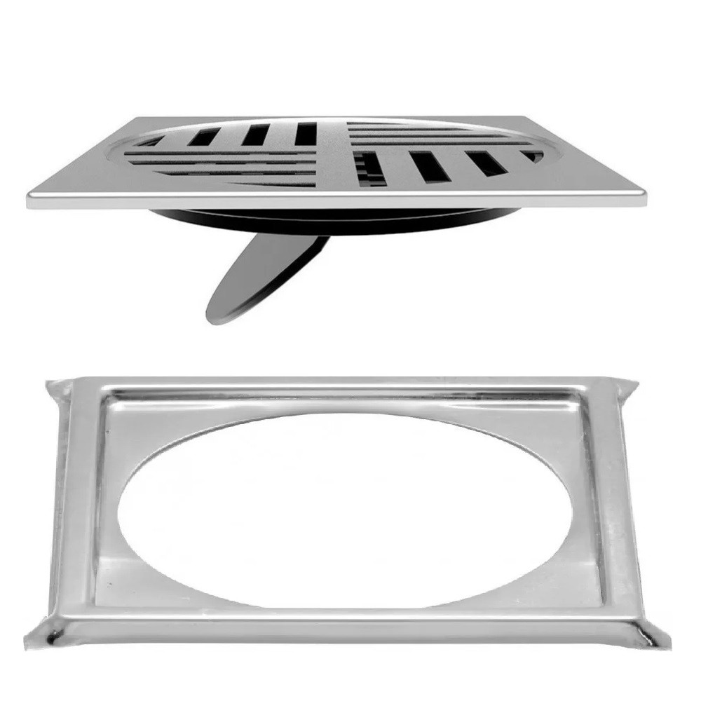 Ralo Inox 10cm Automatico Lorenzetti + Porta Grelha Inox