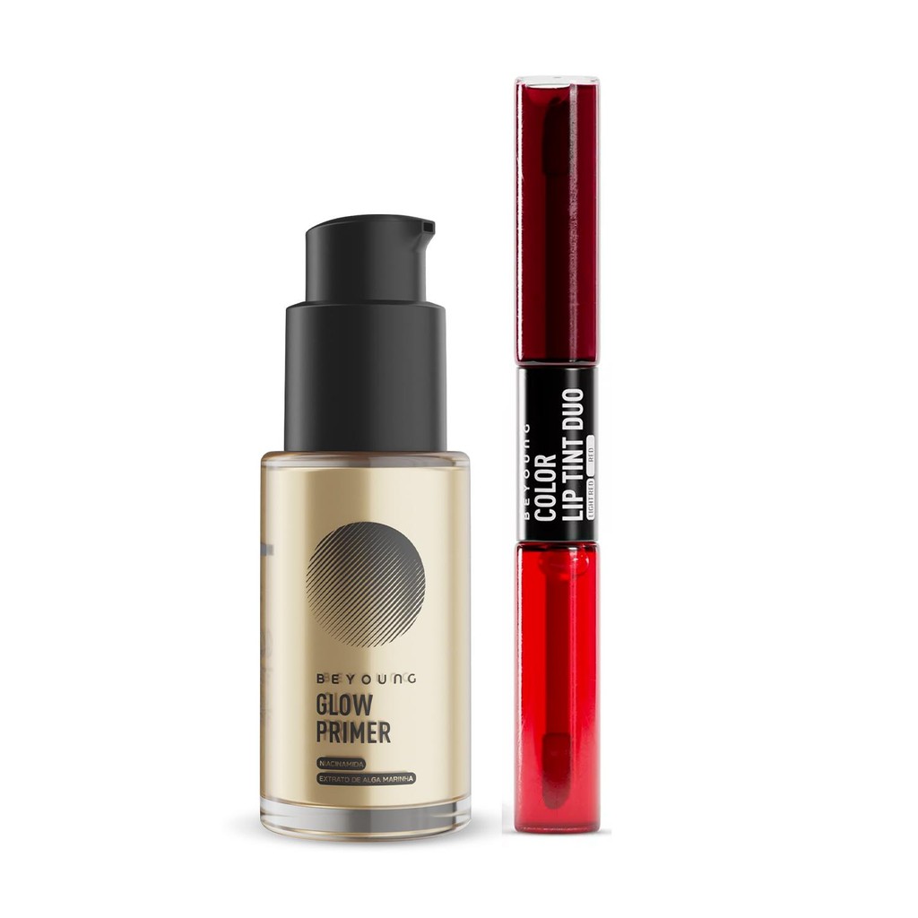 Kit Beyoung Dupla de Make 1 Glow Primer Gold e 1 Lip Tint em Oferta na Shopee