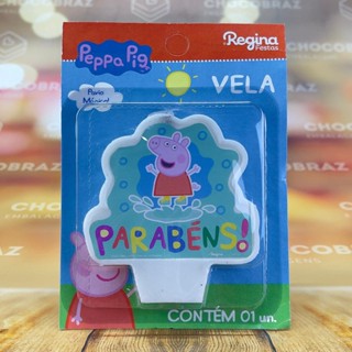 VELA  ANIVERSARIO FESTA PEPPA PIG REGINA em Oferta na Shopee