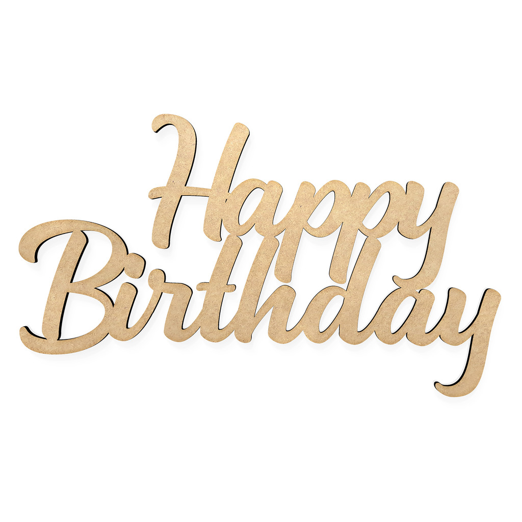 Letra Happy Birthday MDF para Festa -Personalize a Decoração em Oferta na Shopee