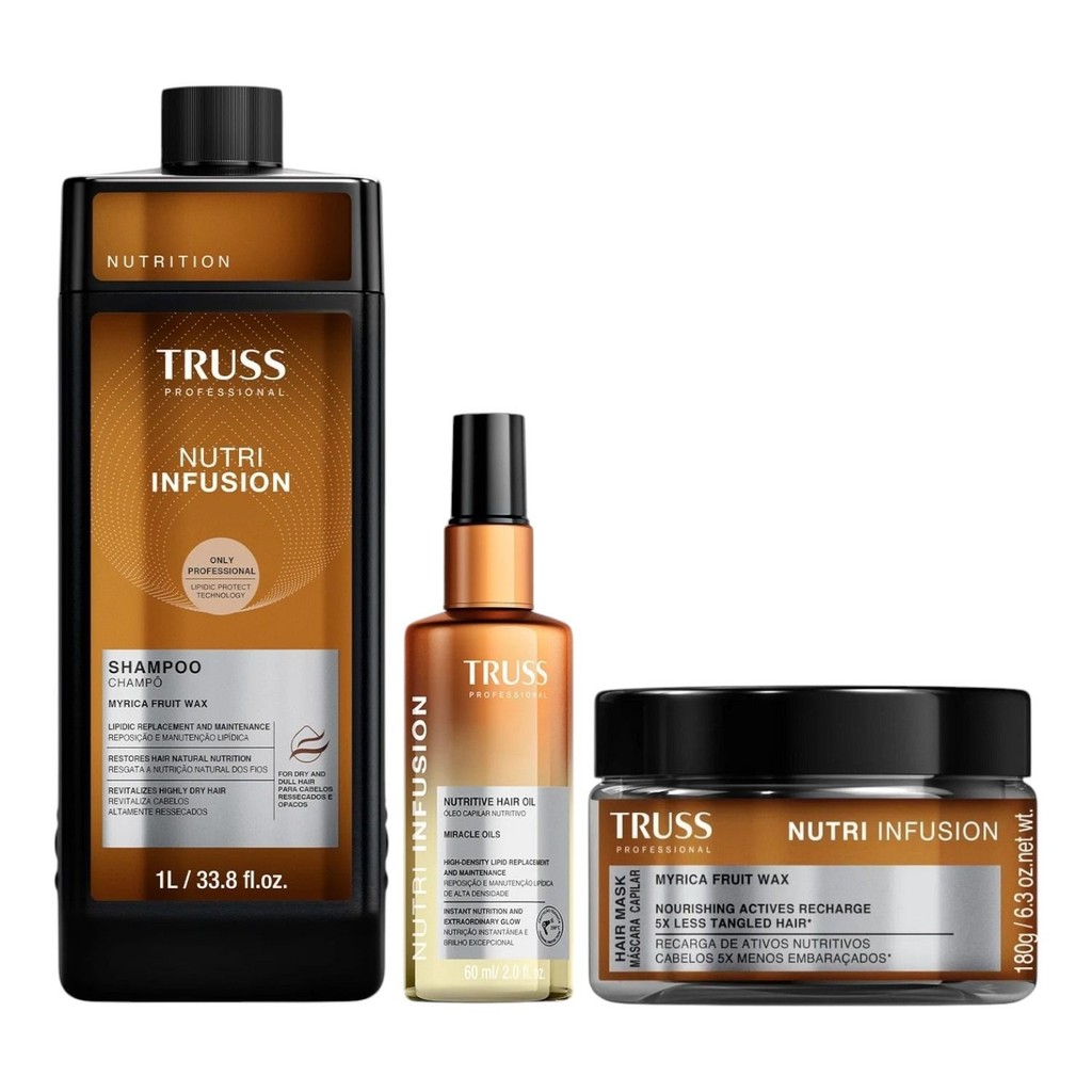 Kit Truss Nutri Infusion - Shampoo 1L + Óleo 60ml + Máscara 180g