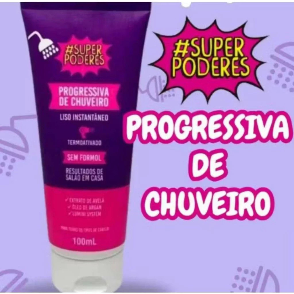 Kit 2 Progressiva de Chuveiro Super Poderes Liso instantâneo Sem Formol Envio Rápido